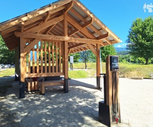 Signalétique touristique - Abri vélo - Fabrication PIC BOIS