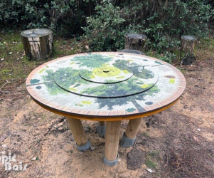 Signalétique touristique - Table à disques tournants - Fabrication PIC BOIS