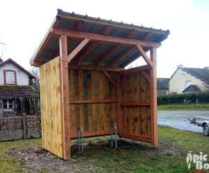 Signalétique touristique - Abri vélo bois - Fabrication PIC BOIS