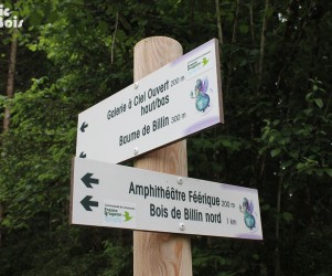 Signalétique touristique - Directionnel sentier - Sentier féérique - Fabrication PIC BOIS