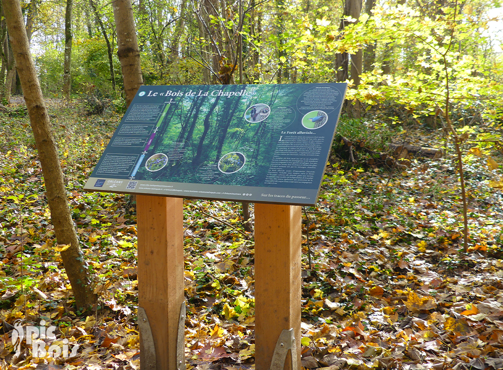Signalétique touristique - Table de lecture - Bois de la Chapelle - Fabrication PIC BOIS
