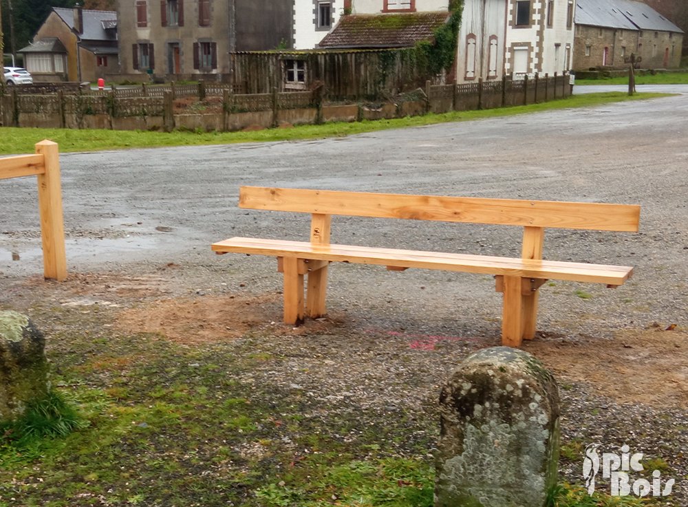 Signalétique touristique - Banc Classeo - Fabrication PIC BOIS
