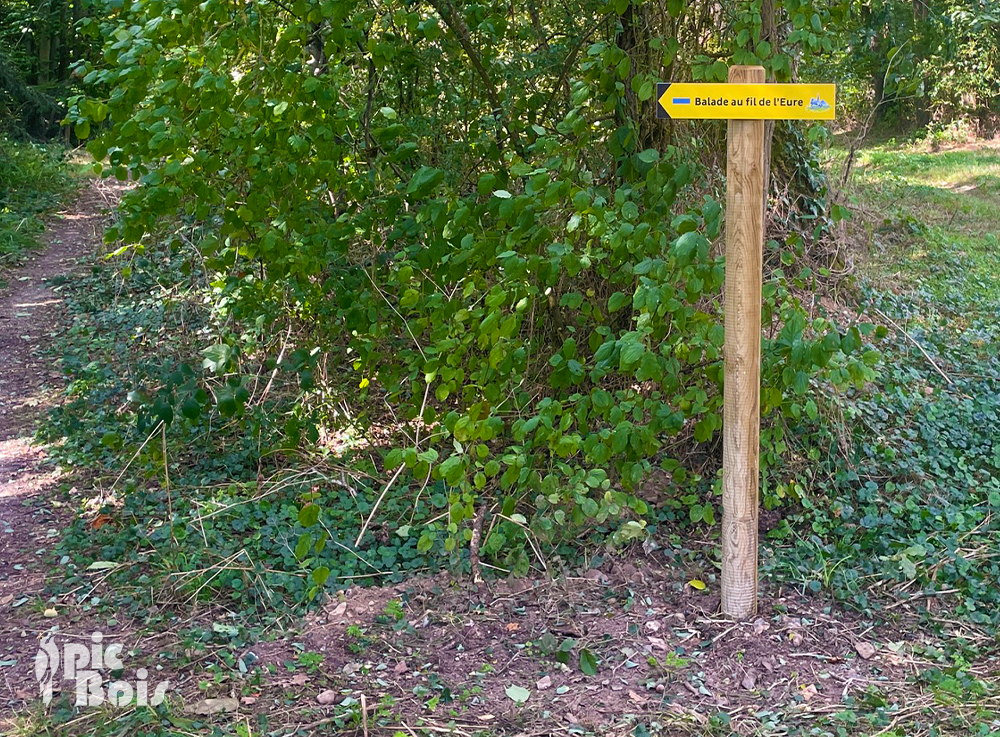 Signalétique touristique - Balisage - Au fil de l'Eure - Fabrication PIC BOIS