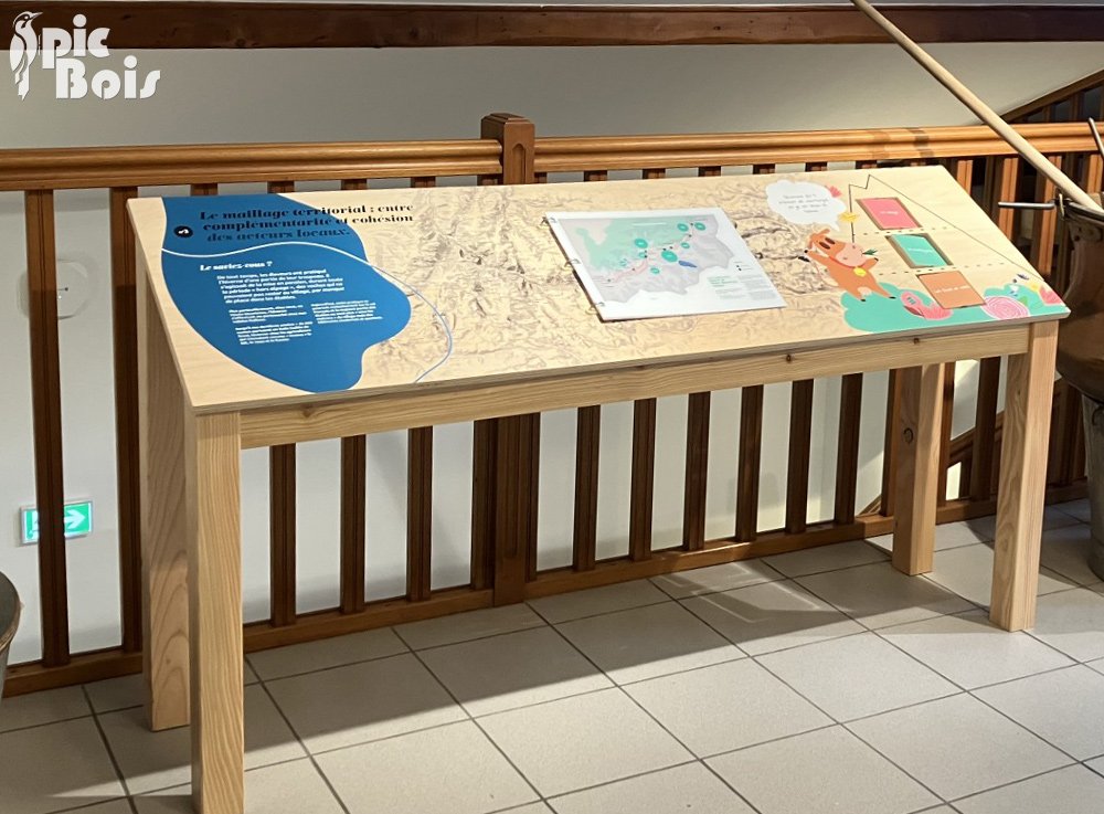 Signalétique touristique - Mobilier interactif - Le territoire - Fabrication PIC BOIS