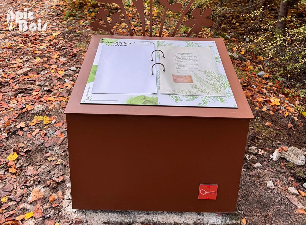 Signalétique touristique - Mobilier interactif - Bâches à tourner - Fabrication PIC BOIS