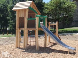 Signalétique touristique - Mobilier abri - Cabane et toboggan - Fabrication PIC BOIS