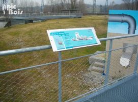 Signalétique touristique - Table de lecture - Les eaux usées - Fabrication PIC BOIS