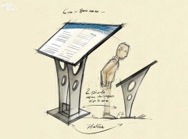 Croquis d'une table de lecture