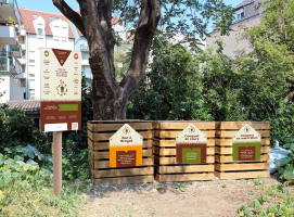 Simulation signalétique clé-en-main compostage avec bas à compost