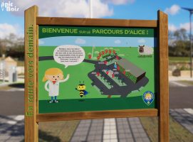 Signalétique touristique - Panneau d'information - Parcours Lidl