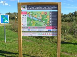 Signalétique touristique | Panneau d'information - Voie verte de l'Ailette (02)