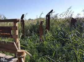 Signalétique touristique | Totem - Découpes animaux - Marais de Droitaumont