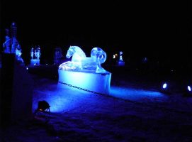 2013 - Concours de sculpture sur glace à Valloire - Cheval marin