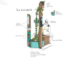Ilot biodiversité - Croquis d'intention réalisé par Atelier Nature et Territoires