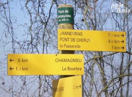 PIC BOIS - Panneau directionnel de randonnée - Jameyzieu (38)
