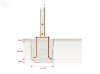 Pose - Fixation avec béton