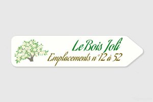 Modèle panneau directionnel camping