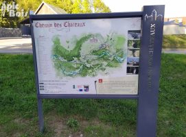 Signalétique touristique - Panneau d'information - Chemin Châteaux - Fabrication PIC BOIS