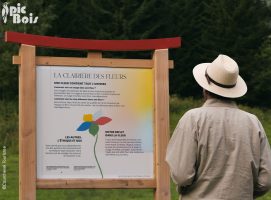 Signalétique touristique - Panneau d'information - La clairière - Fabrication PIC BOIS