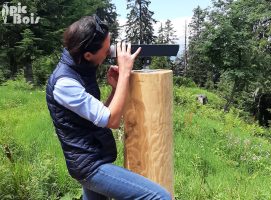 Signalétique touristique - Parcours sensoriel - Longue-vue - Fabrication PIC BOIS