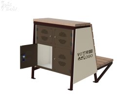 Mobilier de confort - Banc - Avec casiers - Fabrication PIC BOIS