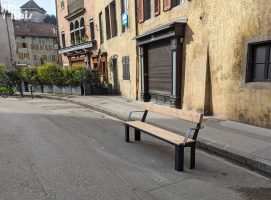 Signalétique touristique - Banc - Pichauris avec accoudoirs - Fabrication PIC BOIS