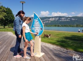 Borne Mains Propres version goutte PIC BOIS - Borne Mains Propres version goutte