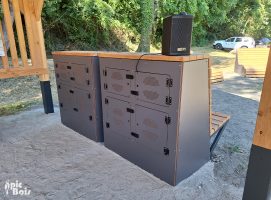 Signalétique touristique - Banc Casier Bois - Fabrication PIC BOIS