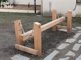 Signalétique touristique - Jeu ludo-sportif - Poutre mouvante - Fabrication PIC BOIS