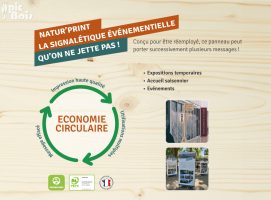 picbois – Panneau Natur’Print Natur'Print la signalétique événementielle qu'on ne jette pas