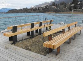 Signalétique touristique - Banc - DoubBanc - Fabrication PIC BOIS