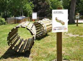Signalétique touristique - panneaux parcours sportifs - Fabrication PIC BOIS