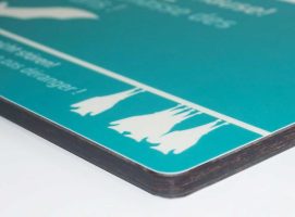 Techniques de marquage : Inclusion par vitrification - décor intégré dans un stratifié compact
