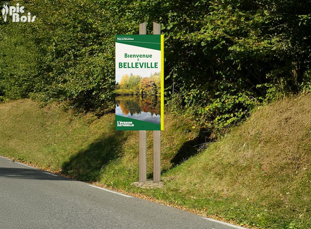 picbois – Totem d’entrée de site – Gamme Essentiel Signalétique touristique - Totem d'entrée de site - Gamme Essentiel - Fabrication PIC BOIS