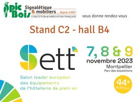 Retrouvez le Groupe PIC BOIS au SETT les 7, 8 et 9 novembre 2023 Fabricant signalétique | Groupe PIC BOIS au SETT les 7, 8 et 9 novembre 2023