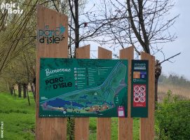 Signalétique touristique | Panneau d'information - Parc d'Isle - Saint-Quentin (02)