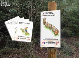 Signalétique touristique - Panneau aire de jeux - Contenu clé-en-main - Fabrication PIC BOIS