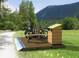 Signalétique touristique - Parklet - Aménagement vélos - Fabrication PIC BOIS