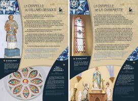 Signalétique touristique - Conception graphique : Parcours patrimonial - Fabrication PIC BOIS