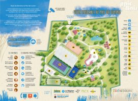 Signalétique touristique - Conception graphique : Plan de site - Fabrication PIC BOIS